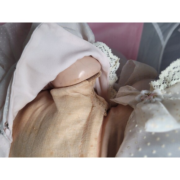 Rare ANTIQUE VINTAGE 1930s EFFANBEE LOVUMS DOLL 22" COMPOSITION MOHAIR WIG - Picture 12 of 16